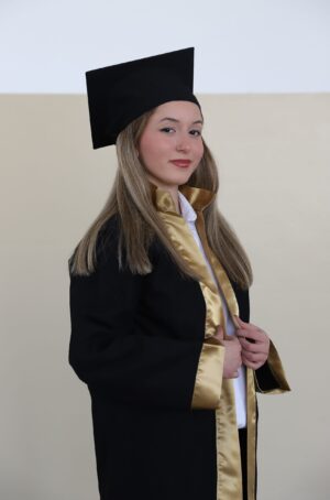Lise Alpaka Klasik Siyah Sarı Garnili