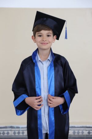 İlkokul Klasik Saten Lacivert Mavi